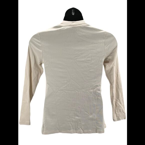 Isaac Mizrahi Live! Essentials Pima Cotton Layered Look Vanilla Bean - Regular - Picture 2 of 3